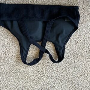 Black Strappy Bikini Bottom